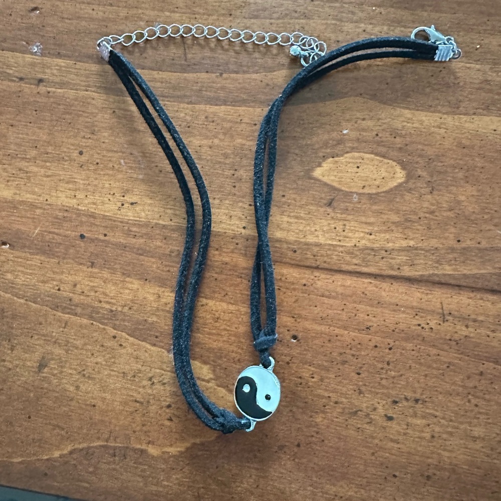 Black Yin Yang Pendant Necklace - Women Jewelry